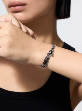 BLACKHEAD/黑头新月骑士系列守护铃流苏手链原创设计新年