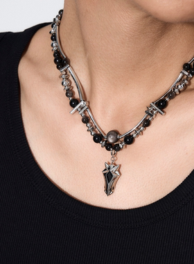 【郝熠然同款】BLACKHEAD/黑头新月骑士系列骑士盔甲项链原创饰品