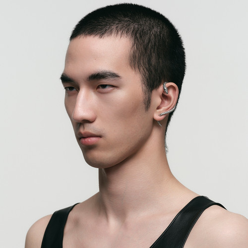 BLACKHEAD/黑头原创设计蛇形耳饰女生设计感时尚耳挂欧美朋克夸张 - 图2
