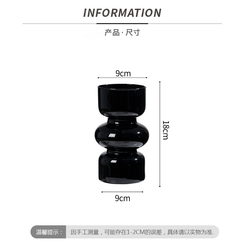 北欧ins韩国风简约创意不规则玻璃花瓶透明插花居家装饰客厅摆件 - 图0