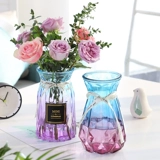 [Четырехэтапный набор] Большой скандинавская простая стеклянная ваза прозрачная водяная рейдеры бамбуковая гостиная гостиная