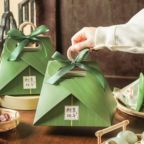 粽子包装盒 端午节创意图案新款伴手礼盒食品家用空盒 - 图1