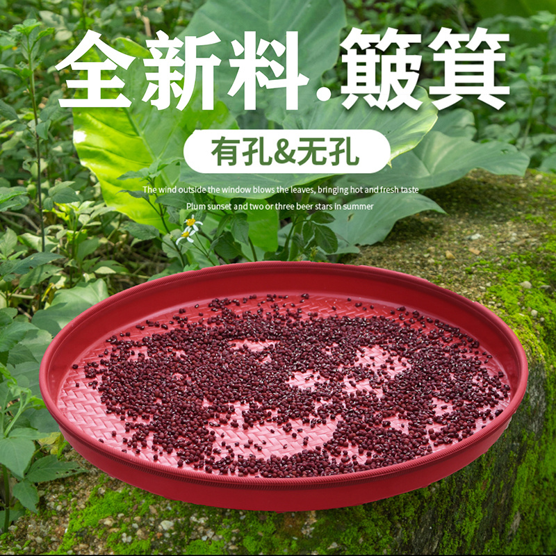 塑料圆簸箕加厚筛子晒茶萝卜干晒东西家用米筛细孔养蚕晒菜饺子大,淘宝优惠券,粉丝福利购,淘宝优惠卷