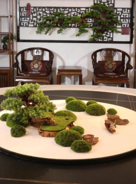 餐桌中间景观摆件转盘中间装饰