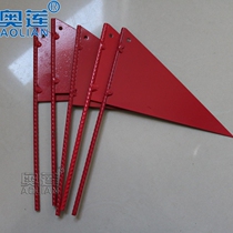 Small Iron Flag Triangle Flag Small Red Flag Track & Field Sports Logo Banner Lead Ball Throwing Far-Ness Inserted Flag Sign Flags