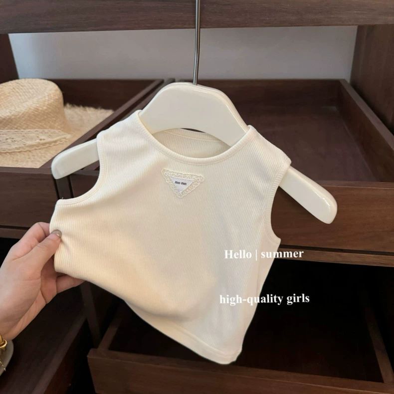 Fashionable children's clothing set short skirt cotton round neck quick drying