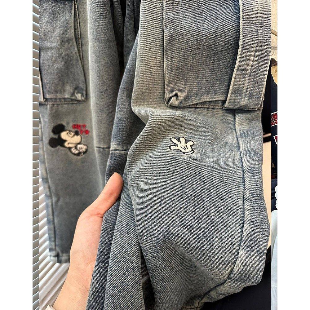 女童加绒牛仔裤冬季新款韩版洋气冬款直筒裤女大童时尚工装裤,淘宝优惠券,粉丝福利购,淘宝优惠卷