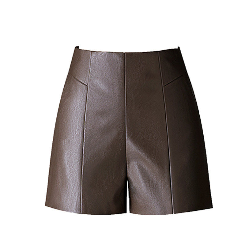 PU皮短裤女秋冬季2026新款高腰显瘦阔腿裤小个子外穿a字打底靴裤,淘宝优惠券,粉丝福利购,淘宝优惠卷