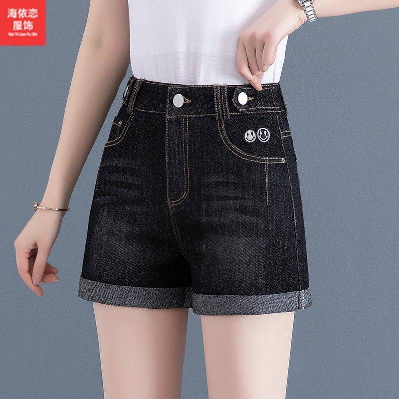 时尚翻边牛仔直筒裤女夏季2026新款高腰显瘦百搭短裤薄款三分热裤,淘宝优惠券,粉丝福利购,淘宝优惠卷