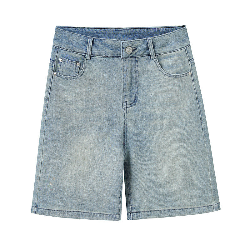 刺绣牛仔五分裤女夏季薄款2026新款爆款国风五分裤时尚高腰直筒短,淘宝优惠券,粉丝福利购,淘宝优惠卷