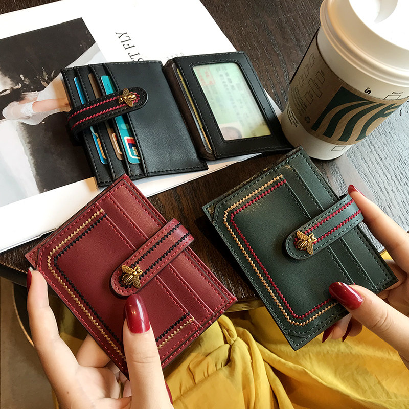 女小巧超薄精致高档防消磁真皮卡包 伊布雅卡包