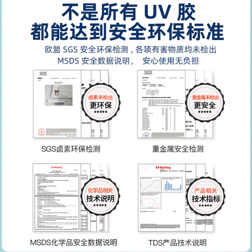 瑞士进口ergo.8500无影胶水粘钢化茶几金属亚克力水晶强力玻璃专用透明快干diy修复胶粘合剂紫外线光固UV胶水 - 图3