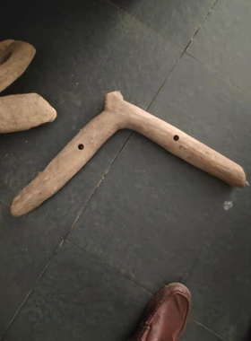 民俗老物件老牛套搔头装饰摆件