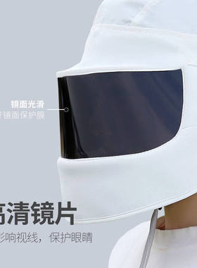 全方位医美防晒帽术后面罩透气全脸防紫外线护颈帽子骑车吹不翻女