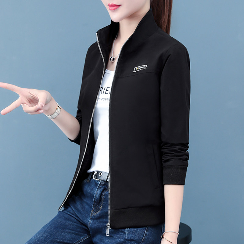 短外套女士春秋2020宽松棒球服上衣 米维莎短外套