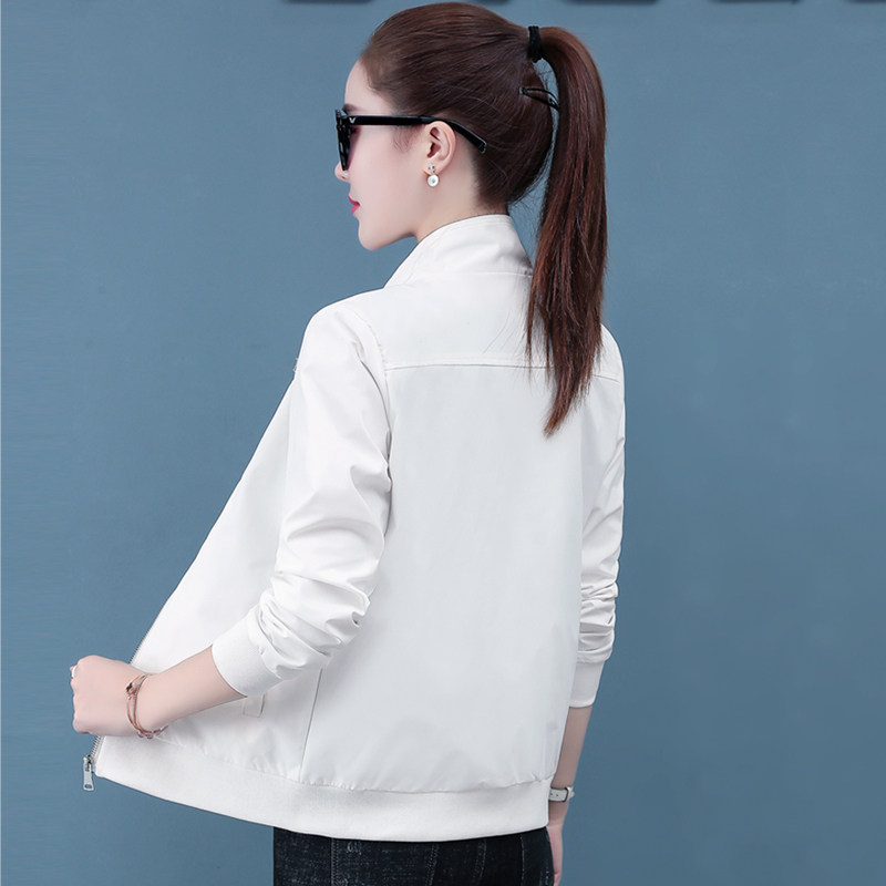 短外套女士春秋2020宽松棒球服上衣 米维莎短外套