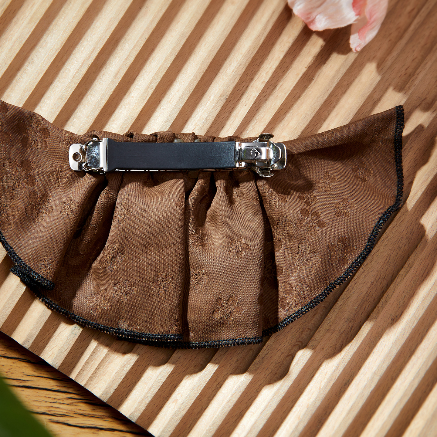 布小匠原创设计双层裙摆花苞发夹头饰弹簧夹香云纱发饰 - 图2