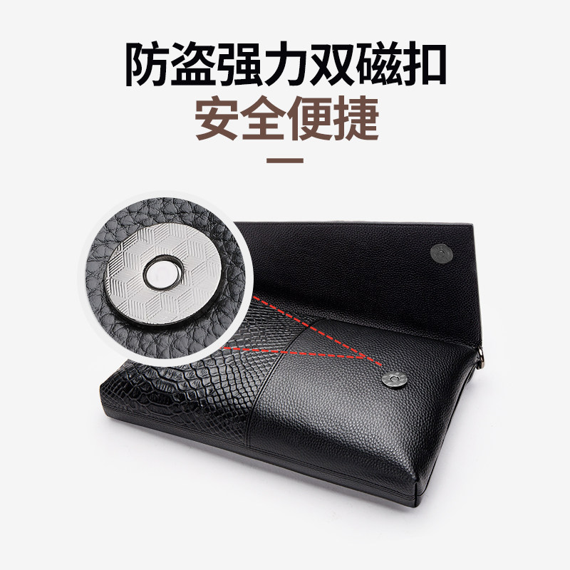 真皮手拿包2019新款潮大容量斜挎包 朱尔蒂蓓丝女士包袋