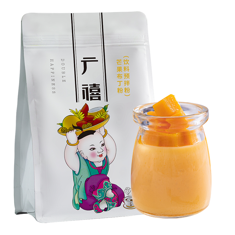 广禧布丁粉1kg 芒果鸡蛋商用椰奶果冻免煮自制烘焙甜品奶茶店专用 - 图3