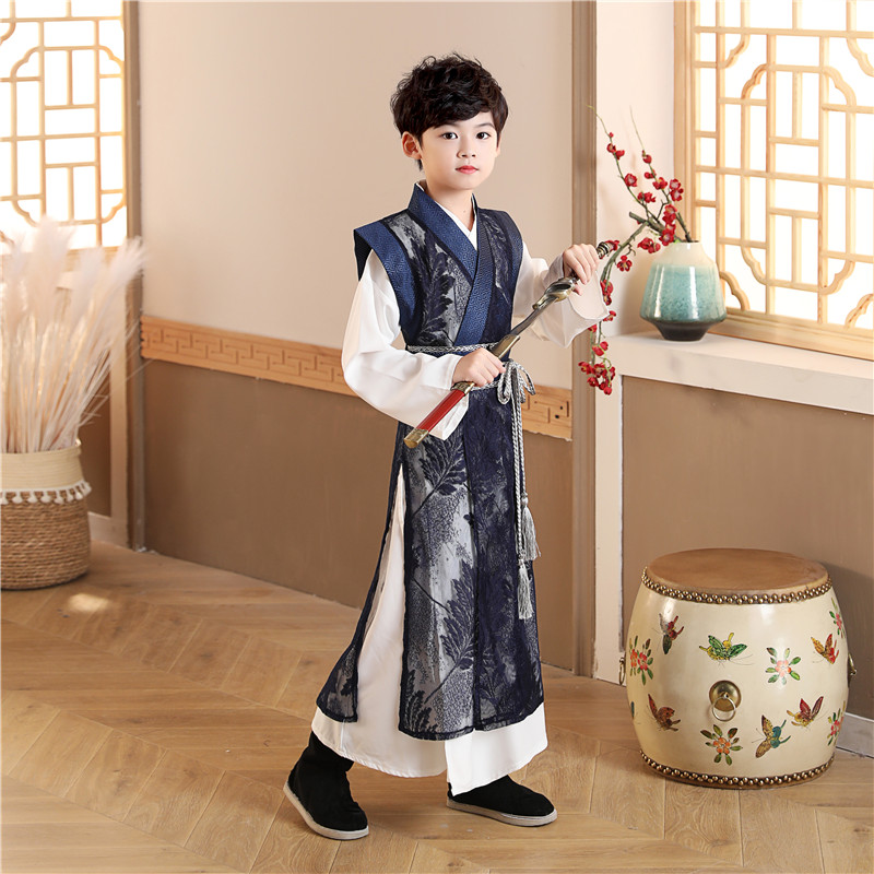 2023年儿童男童国学公子侠客汉服 汐沚民族服装/舞台装