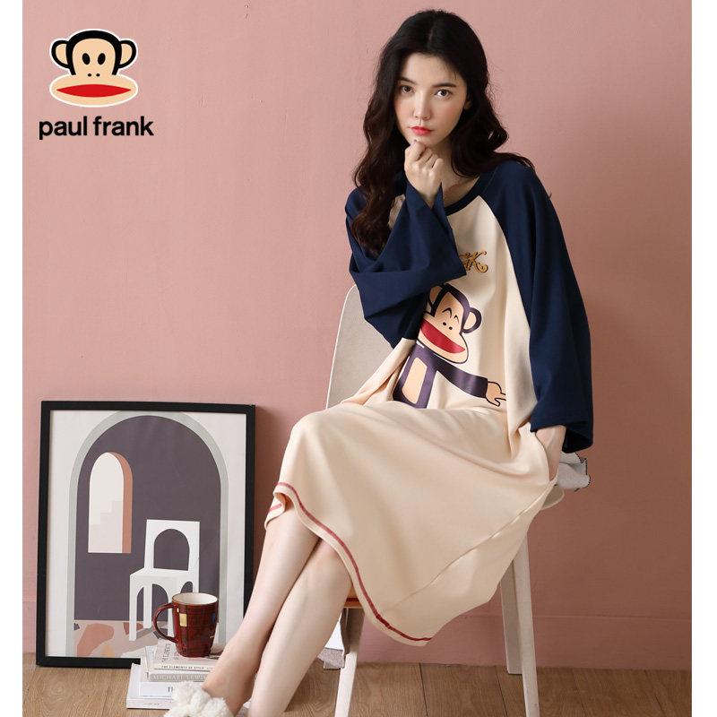 大嘴猴睡裙春秋季2020年纯棉睡衣 希芙诗睡裙