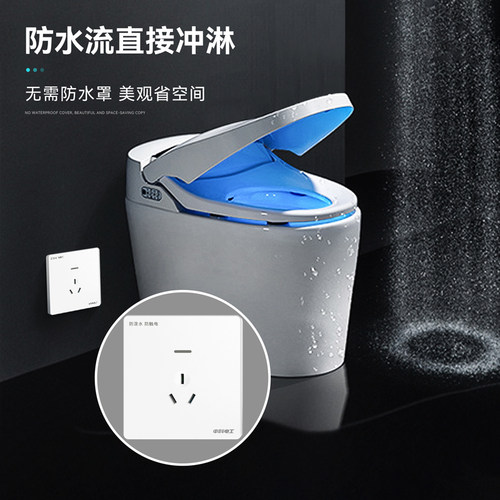中科电工开关防水插座面板浴室智能马桶户外林世峰防触电插座10A - 图2