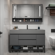 Solid Wood Bath Cabinet Integrated Basin Brief Toilet Washbasin Cabinet Combined Washbasin Smart Wash Bench Floor Type