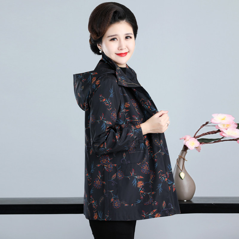 洋气妈妈装春秋款加大码秋装短夹克 凯姿莎中老年女装
