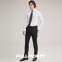 (DRAGO Fabric) Deep Tibetan Dark Striped Wool West Pants Business Positive Dress Up Casual Mens Suit Pants