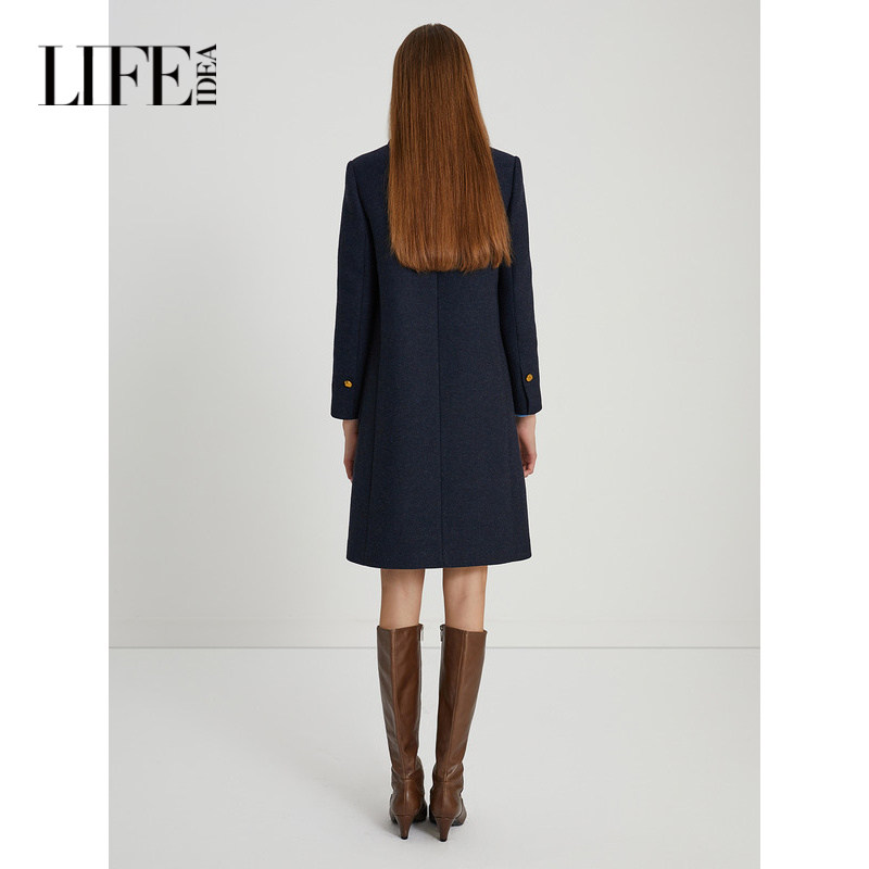 莱芙艾迪儿秋冬气质高级感西装式大衣女都市通勤时尚百搭外套长款,淘宝优惠券,粉丝福利购,淘宝优惠卷