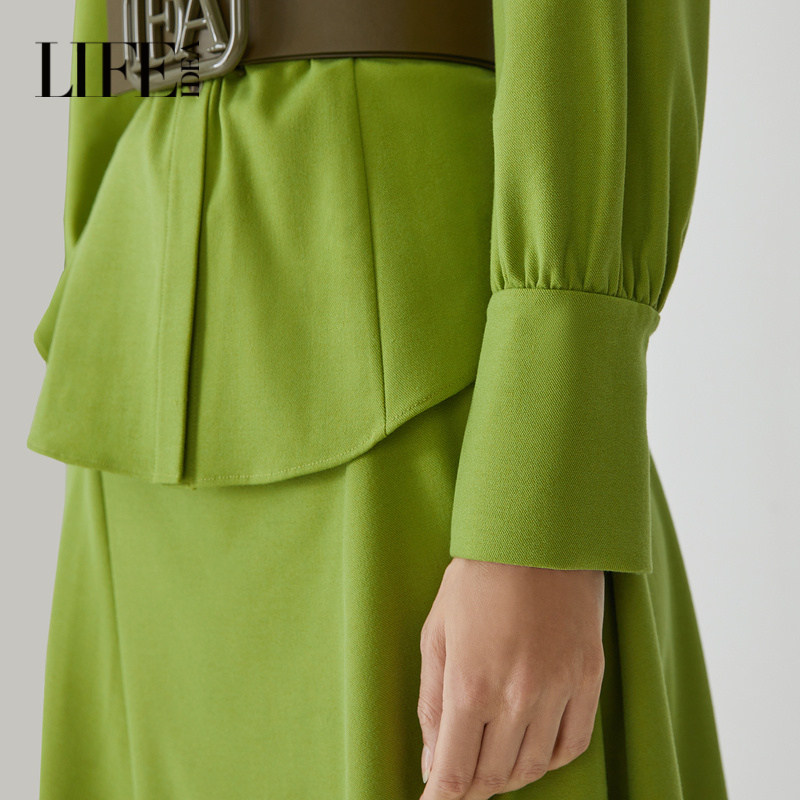 【商场同款】莱芙艾迪儿品牌连衣裙女小众设计小个子职场通勤裙子,淘宝优惠券,粉丝福利购,淘宝优惠卷