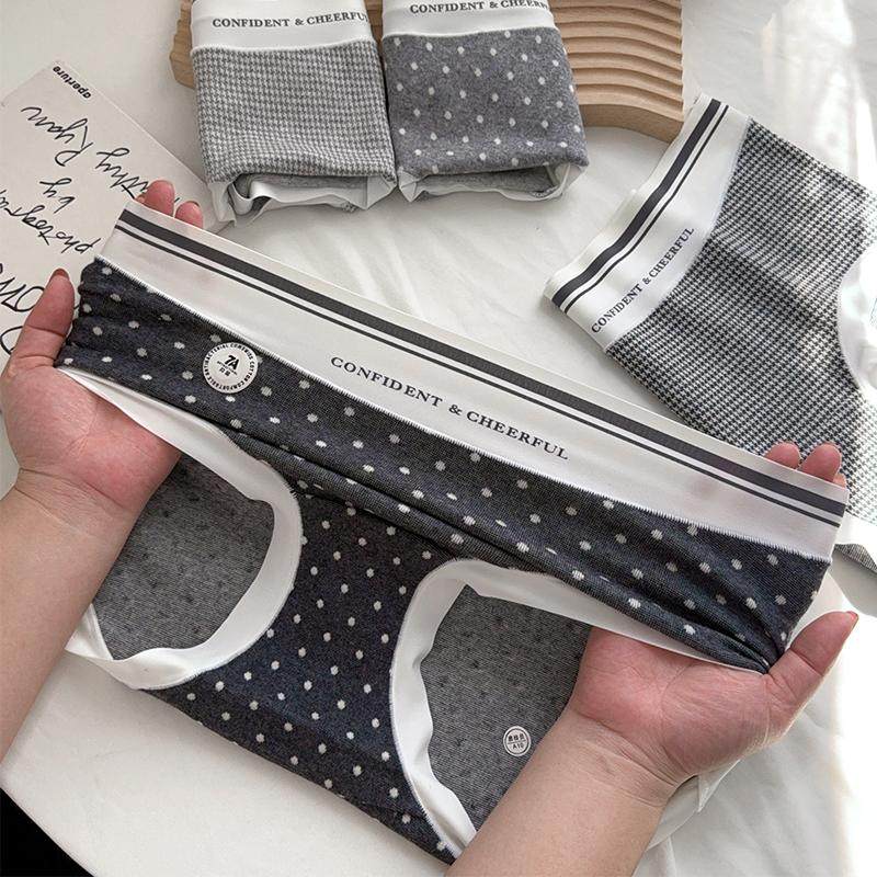 高雅灰调~法式春夏纯棉7A抑菌磨毛高腰女士内裤包臀小香风大码MM,淘宝优惠券,粉丝福利购,淘宝优惠卷