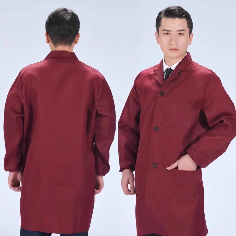 蓝兰大褂工作服搬运服劳保服装罩衣防尘印字定制仓库物流耐磨长款