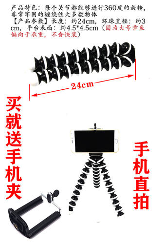 大号八爪鱼三脚架 便携单反章鱼架 手机卡片机微单相机架直播支架 - 图3