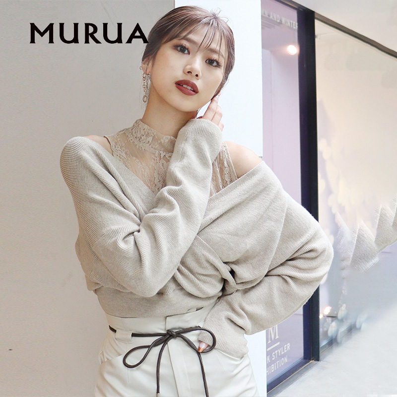 murua日系女装2021秋冬新品针织衫 murua毛针织衫