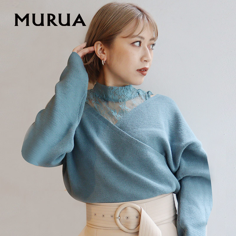 murua日系女装2021秋冬新品针织衫 murua毛针织衫