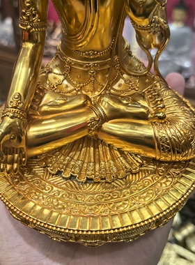 白度母/白度姆/度母/度姆/度母菩萨/21cm镀金佛像梵天供奉摆件