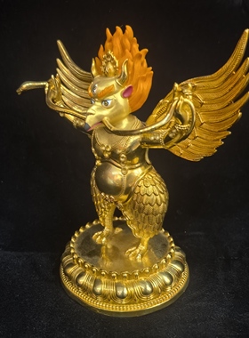 大鹏金翅鸟/大鹏鸟/迦楼罗/15cm尼泊尔工艺佛像梵天佛堂供奉摆件