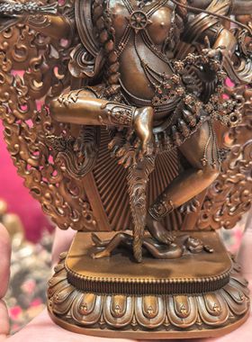 作明佛母/红度母/咕噜咕咧佛母/15cm佛像铜像梵天佛堂供奉摆件