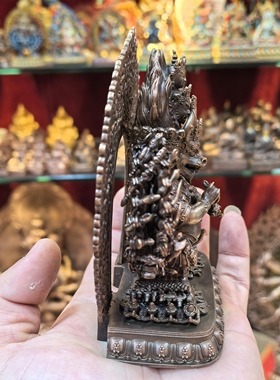 大威德/独雄/大威德金刚/独勇大威德/15cm红铜佛像佛堂供奉摆件