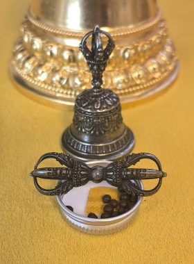 伏藏天铁铃杵/莲师法器/莲师/莲师伏藏天铁铃杵法器套装/桑耶祝福