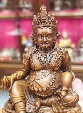 黄财神/财神/赞巴拉/藏巴拉/10cm紫铜佛像摆件随身佛藏传财神供奉