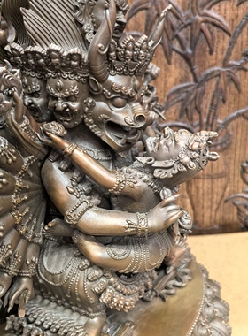 大威德金刚/独雄/大威德/独勇大威德/30cm红铜佛像梵天藏传摆件