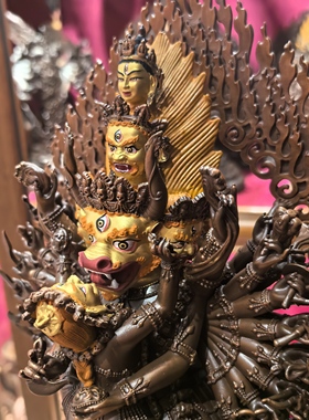 大威德/大威德金刚/独雄/独勇大威德/23cm红铜佛像梵天藏传摆件