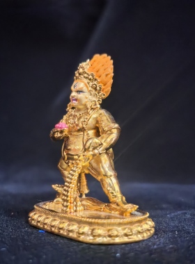 黑财神/五色财神/黄财神/财神/5cm尼泊尔工艺随身佛梵天造像摆件