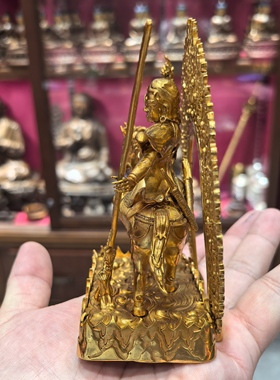 紫玛护法/紫马护法/孜玛护法/孜玛护法/12cm金铜佛像梵天佛堂摆件