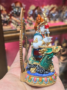 白财神/白宝藏王/骑龙财神/藏拉噶波/赞巴拉/黄财神/10cm彩绘佛像