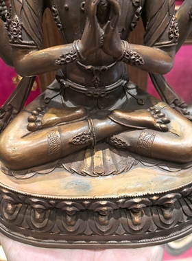 四臂观音/奇木格/齐木格/三怙主/27cm红铜佛像梵天藏传佛堂摆件