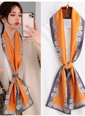 女百搭系脖子丝巾项链配饰领巾围巾衣服挂饰挂件春秋外搭西装衬衫