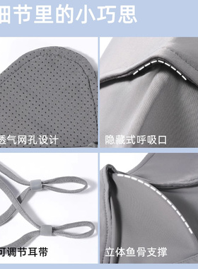 防紫外线防晒口罩冰丝软骨护眼角